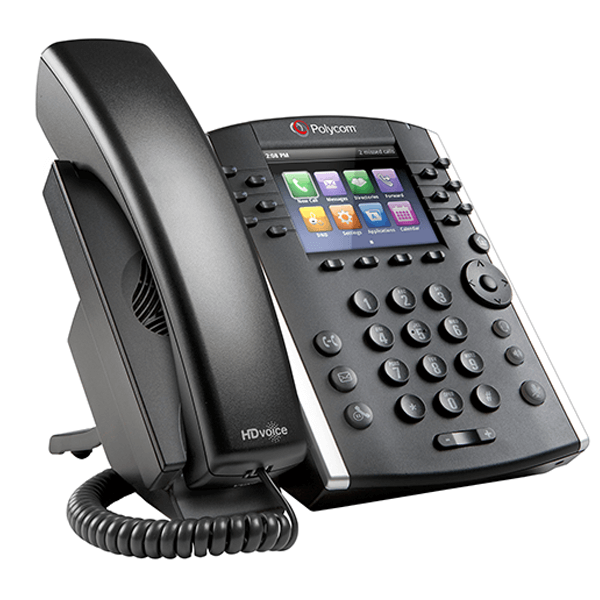 VVX 410 VoIP Telephone in Black Headset Store